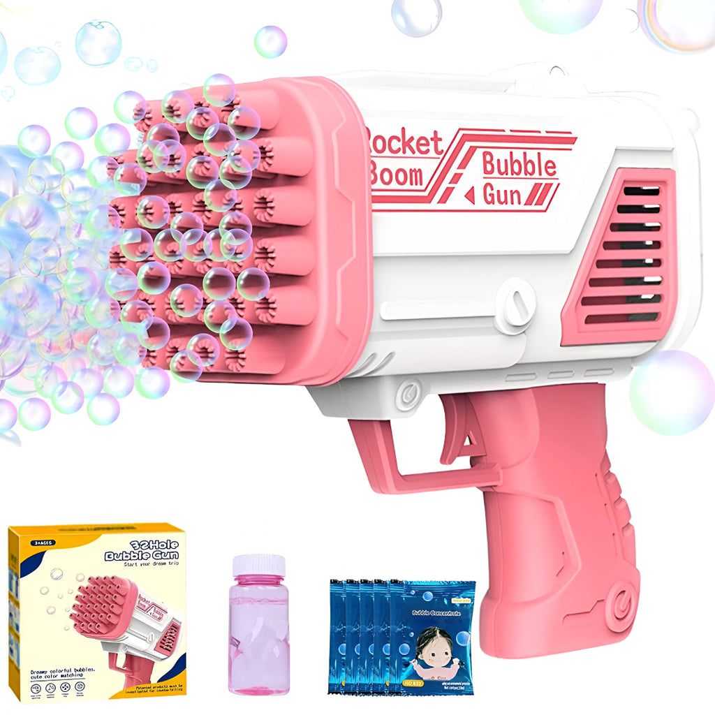 32-Hole 2-in-1 Bazooka Bubble Gun