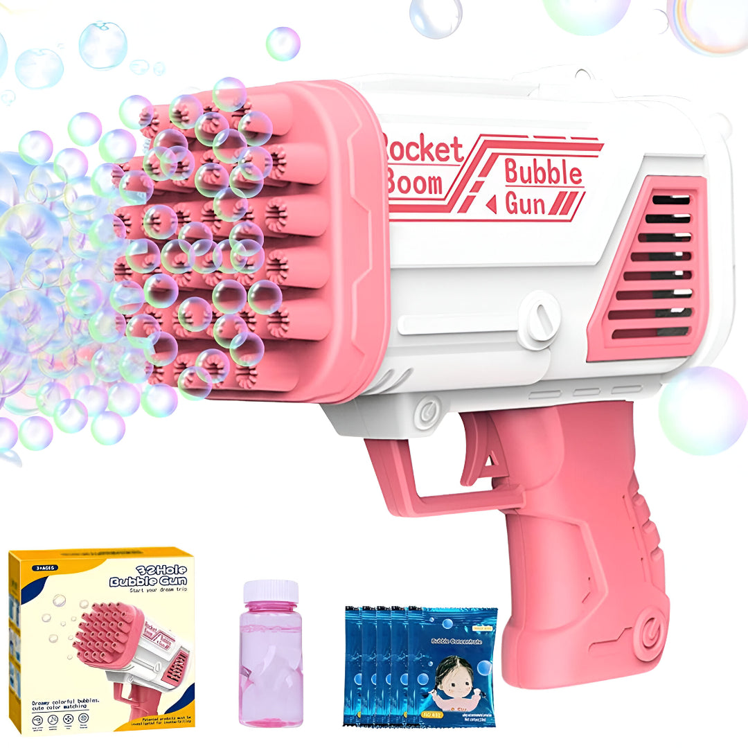 32-Hole 2-in-1 Bazooka Bubble Gun