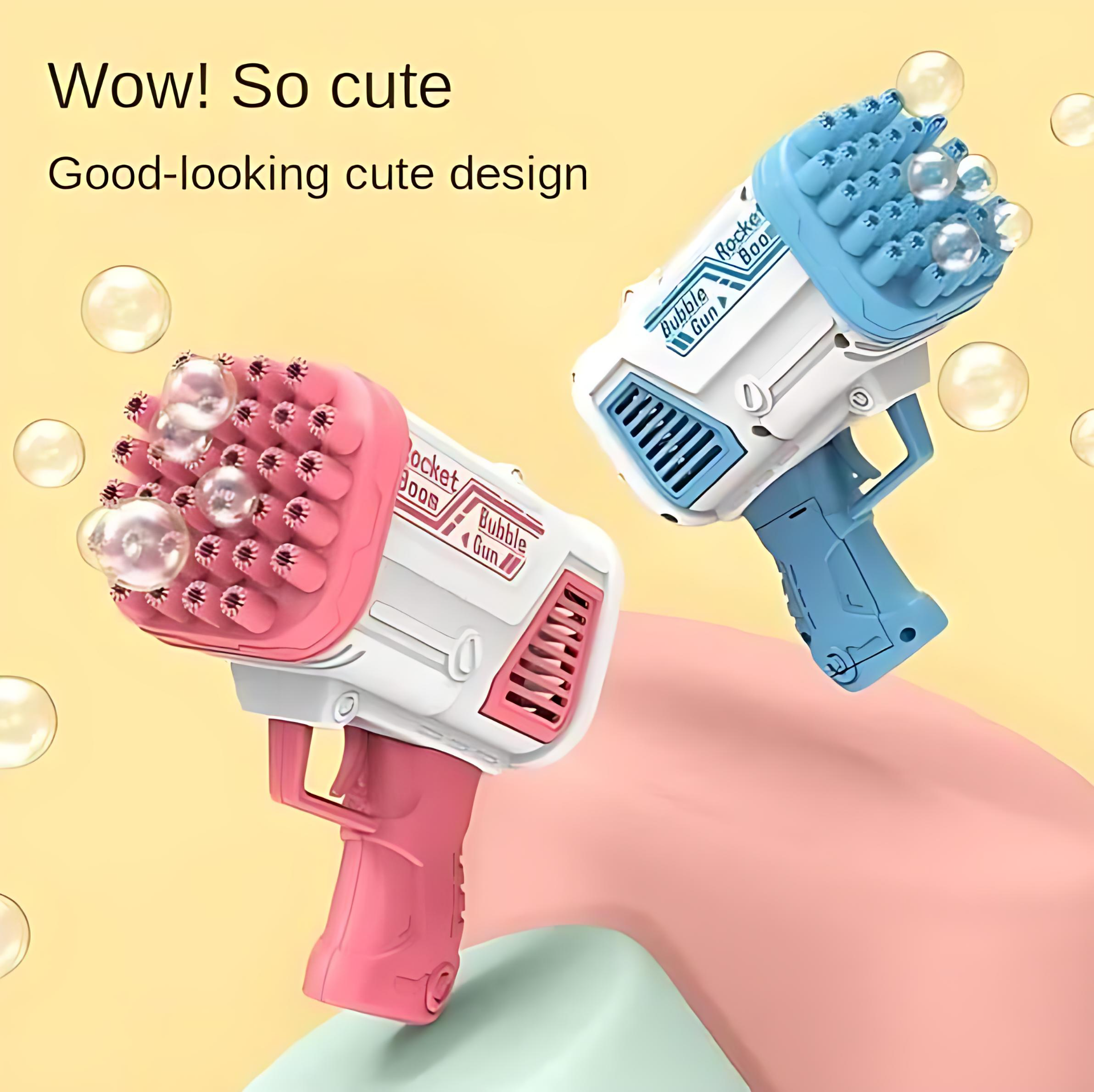 32-Hole 2-in-1 Bazooka Bubble Gun