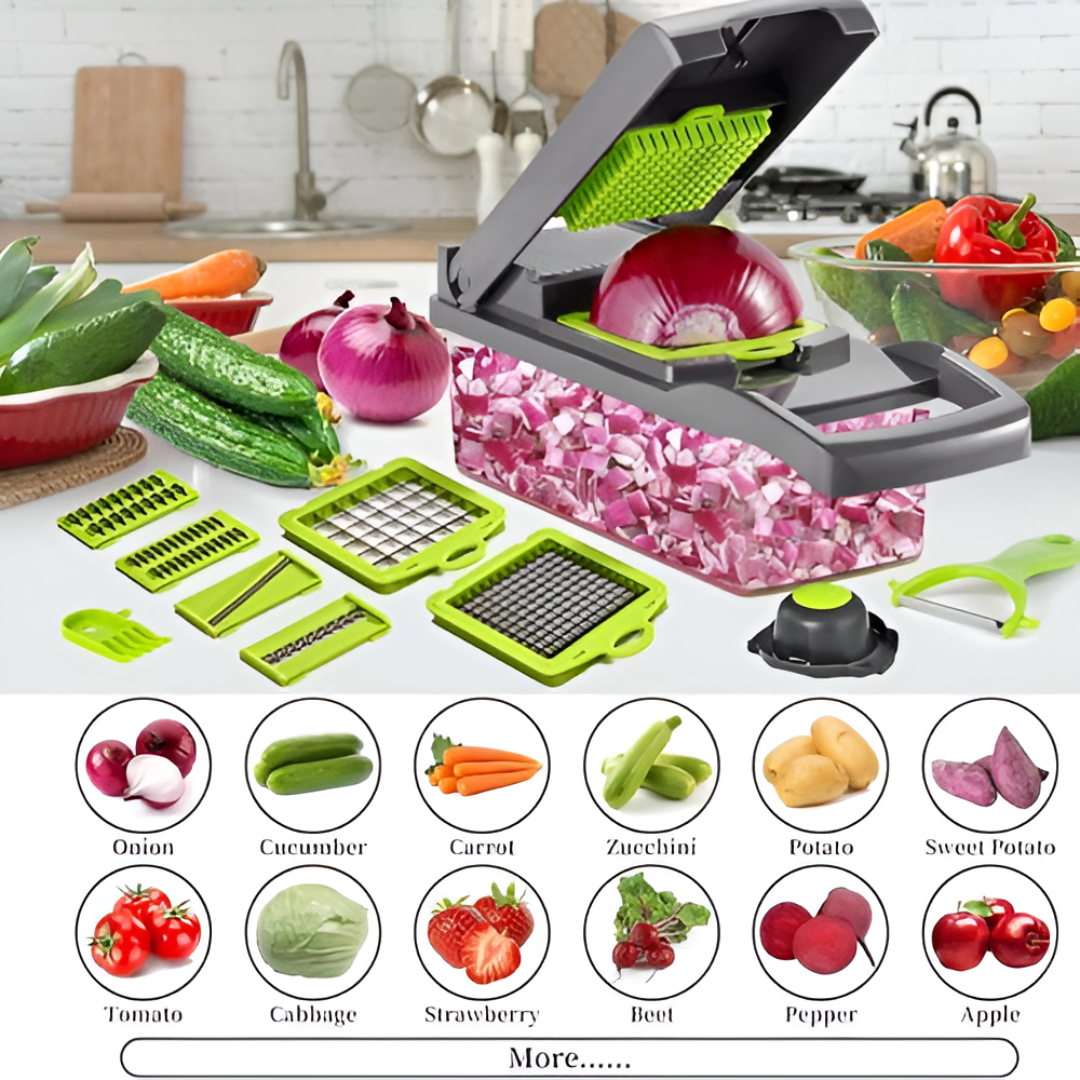 16-in-1 Multifunctional Vegetable Chopper & Slicer