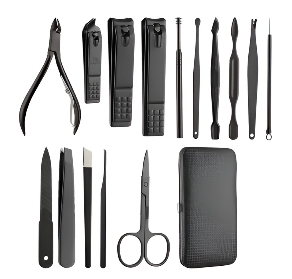 Manicure & Pedicure Grooming Kit – 16-Piece Set