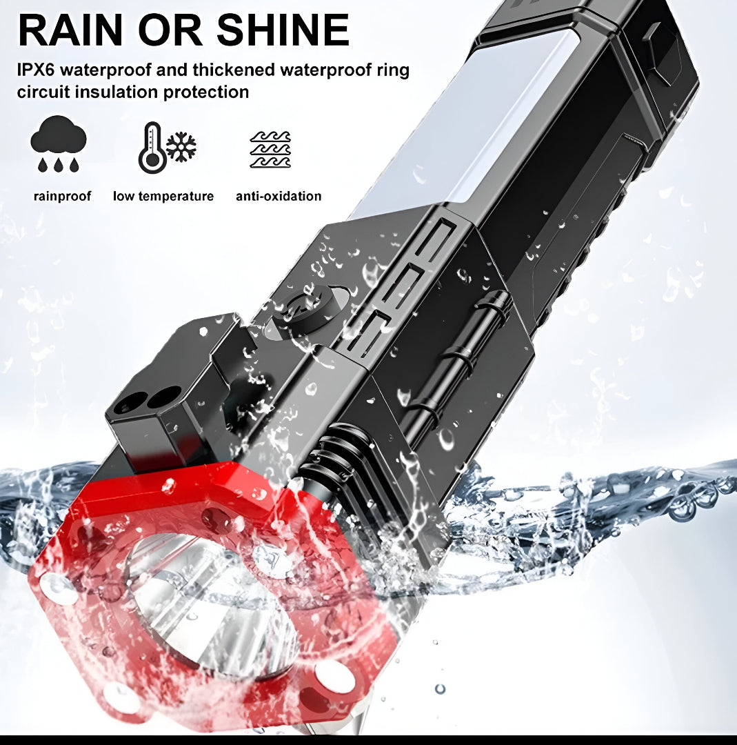 Multifunction Portable LED Flashlight – Rechargeable Hammer Torch