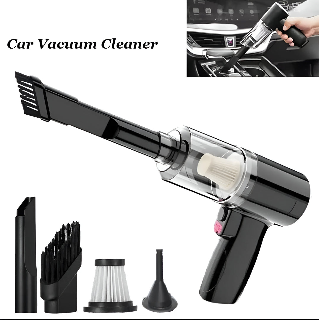 Portable 3-in-1 Car Vacuum Cleaner – Suction, Blower & Inflator